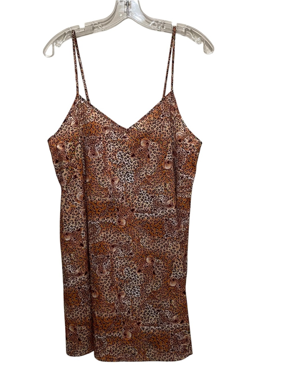BedHead Pajamas Leopard Print Brown Women’s Size Small Spaghetti Strap Nightgown